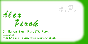 alex pirok business card